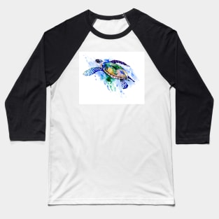 Swimming Sea Turtle Baseball T-Shirt